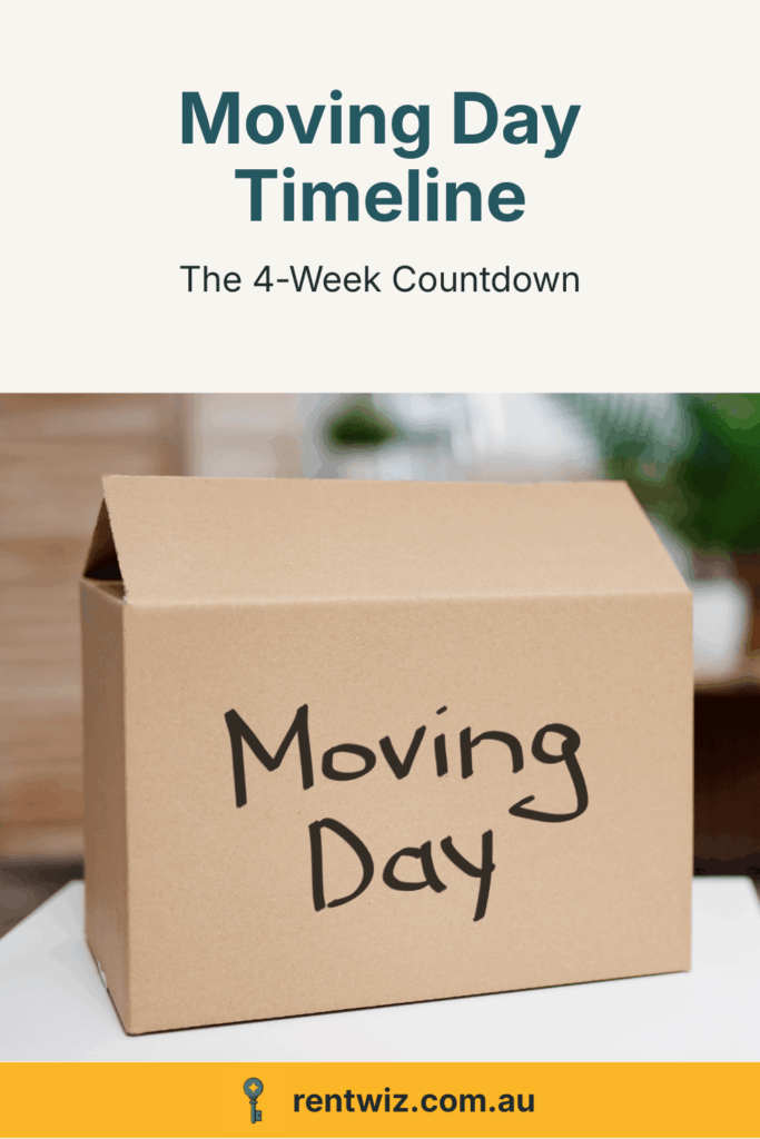 4 week moving checklist - save this before your next move